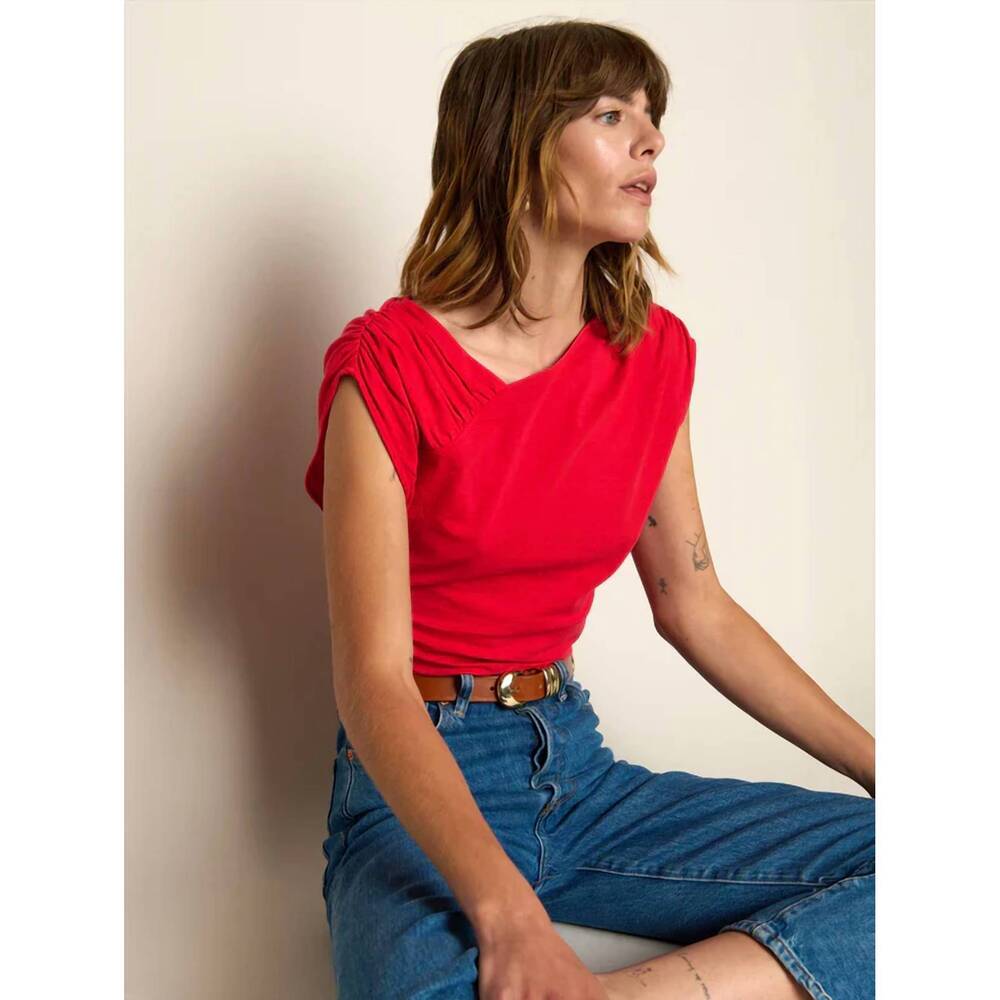 NEW NATION LTD aime asymmetrical tee in tango - Picture 5 of 5